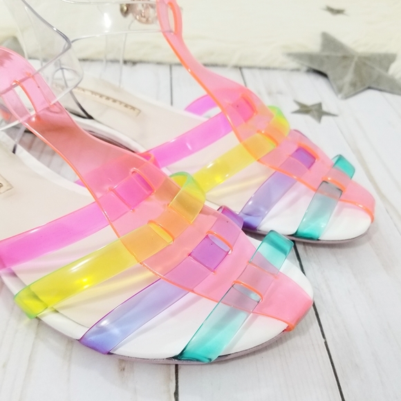 SOLD Sophia Webster jelly sandals rainbow violeta - Picture 5 of 7